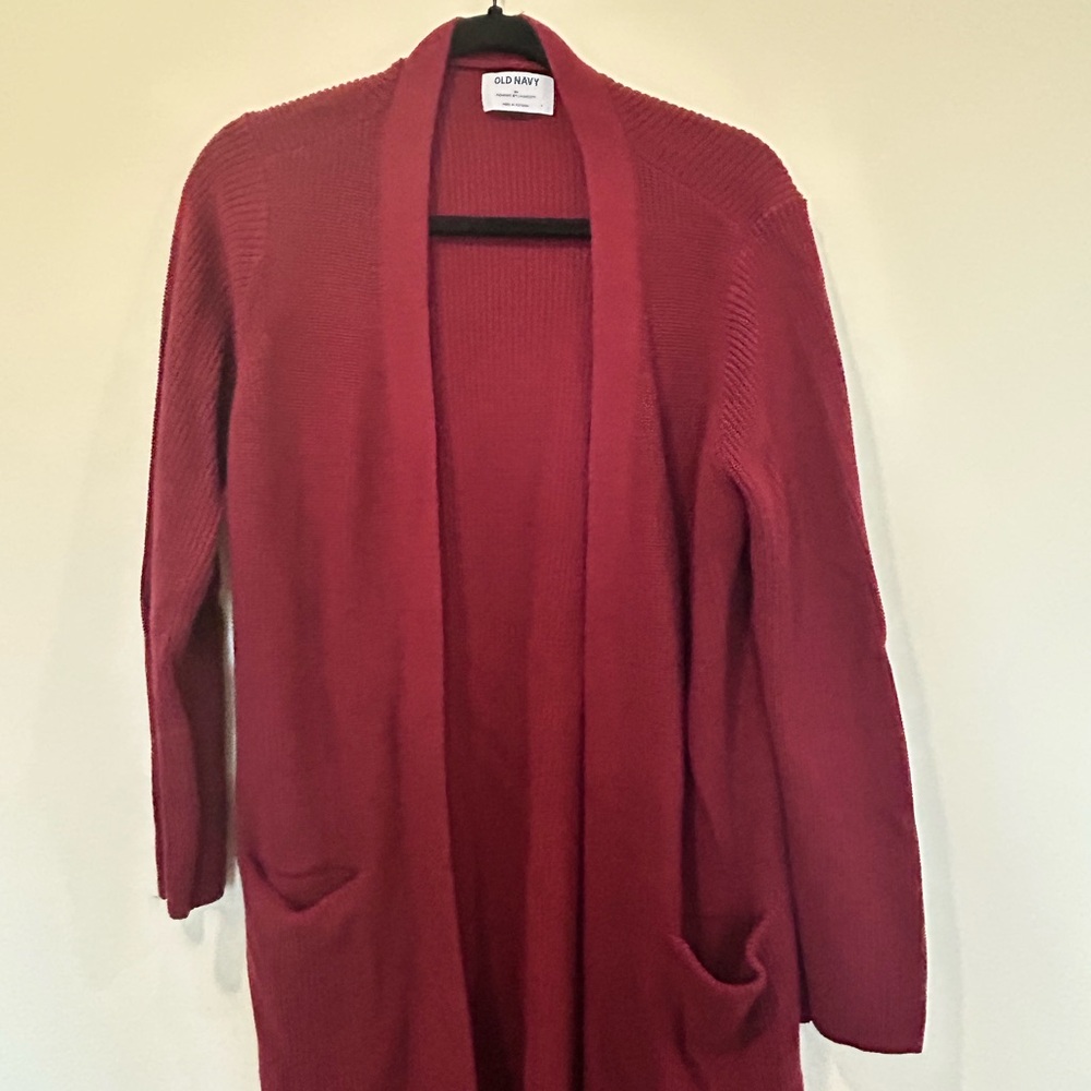 Old Navy Women's Open Cardigan - Deep Brick Red